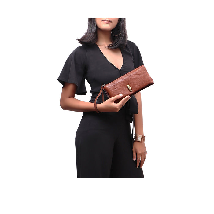 Kiboko W1 Tan Leather Zip Around Wallet