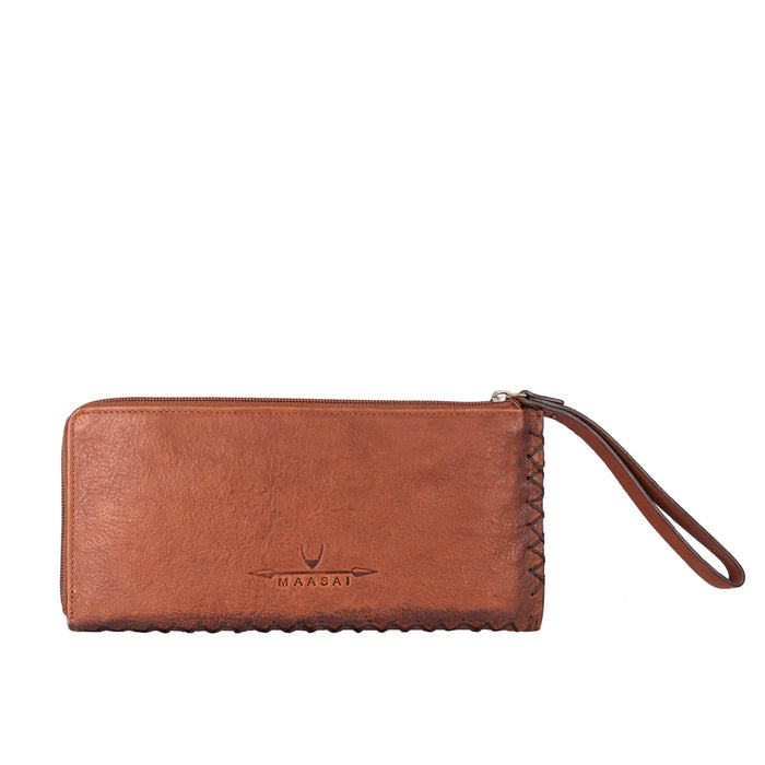 Kiboko W1 Tan Leather Zip Around Wallet