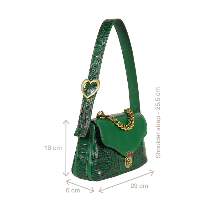 Kiko - 01 Green Leather Shoulder Bag