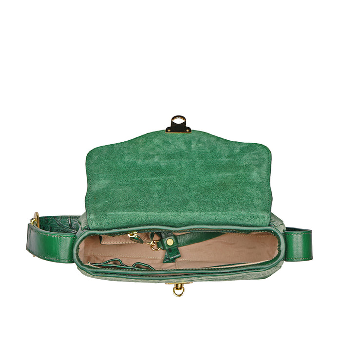Kiko - 01 Green Leather Shoulder Bag
