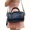 Kiko - 02 Blue Leather Bowling Bag