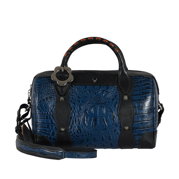 Kiko - 02 Blue Leather Bowling Bag