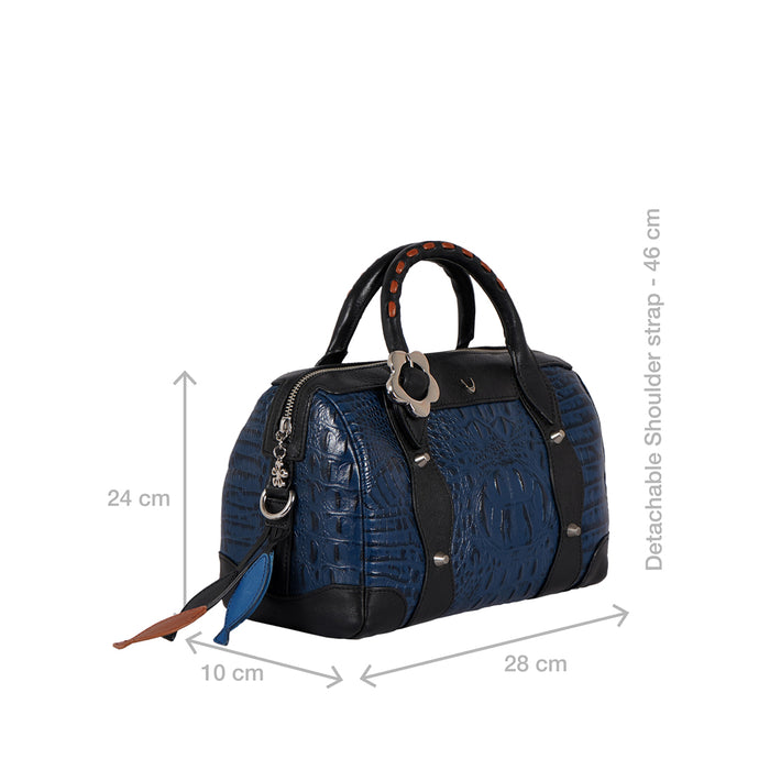Kiko - 02 Blue Leather Bowling Bag