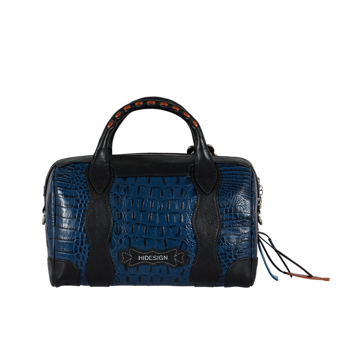 Kiko - 02 Blue Leather Bowling Bag