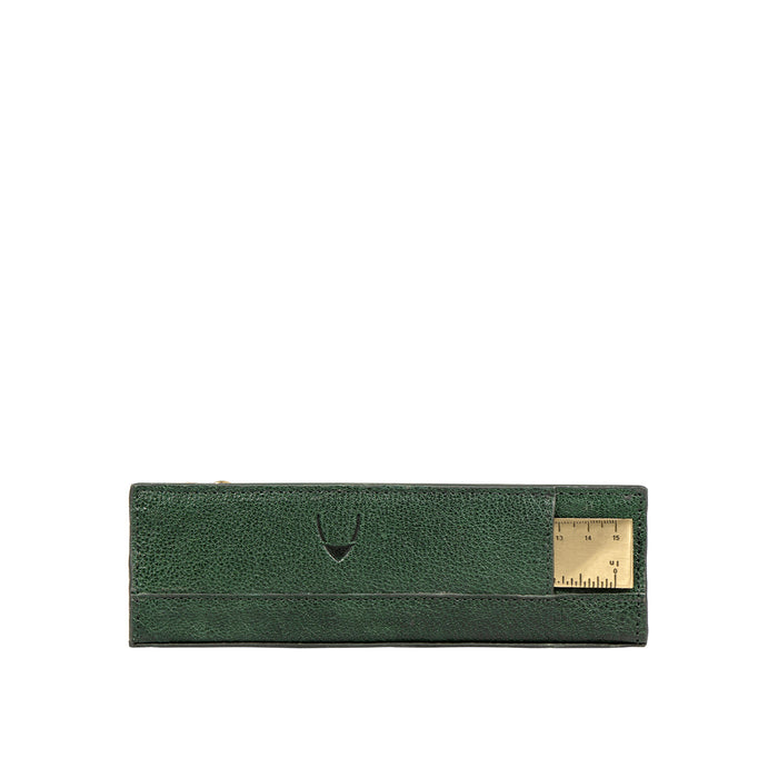 Kili Green Leather Pencil Pouch