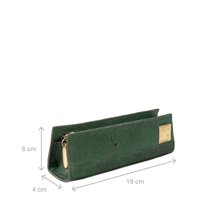 Kili Green Leather Pencil Pouch