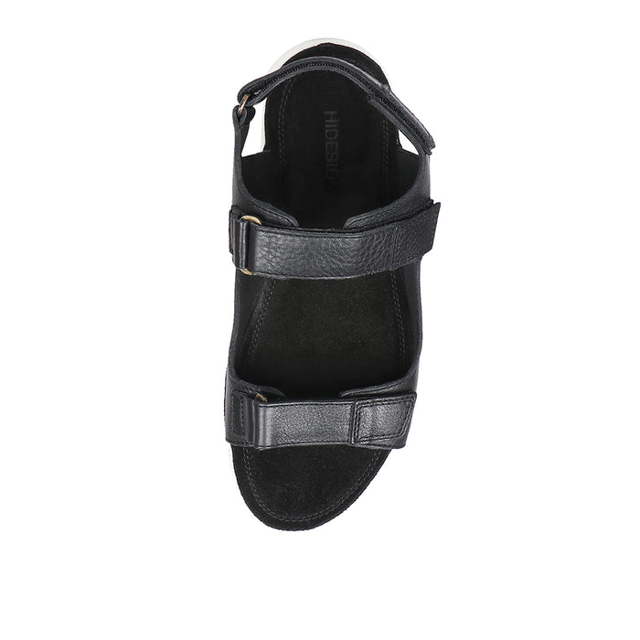 Kilimanjaro Men's Black Leather Strap Sandals