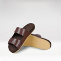 Kisawa Men's Tan Leather Slides