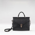 Kowloon 01 Black Leather Saddle Bag