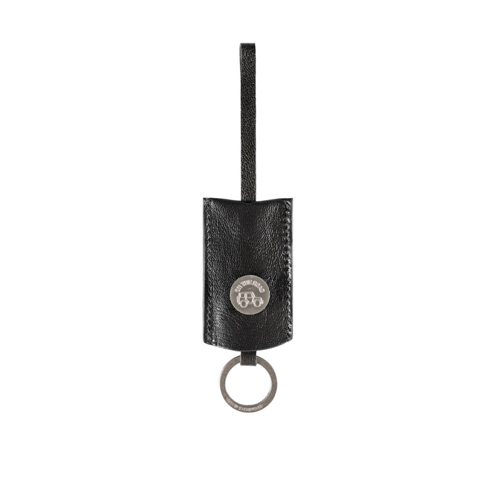 Kowloon 01 Black Leather Saddle Bag