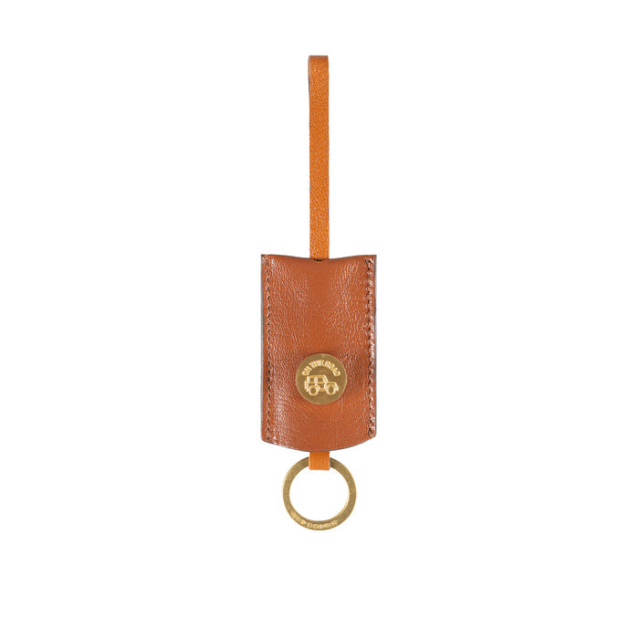 Kowloon 01 Orange Leather Saddle Bag