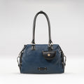 Kowloon 02 Blue Leather Tote Bag