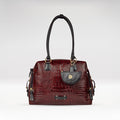 Kowloon 02 Red Leather Tote Bag