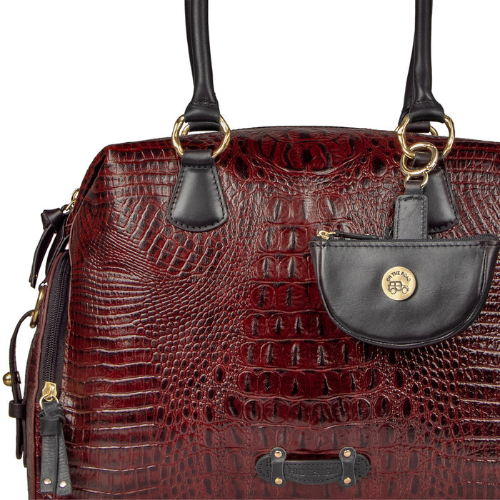 Kowloon 02 Red Leather Tote Bag