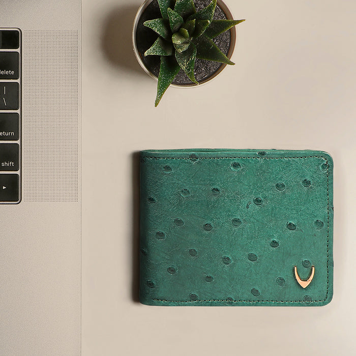 Kubera W1 Green Leather Bi-Fold Wallet