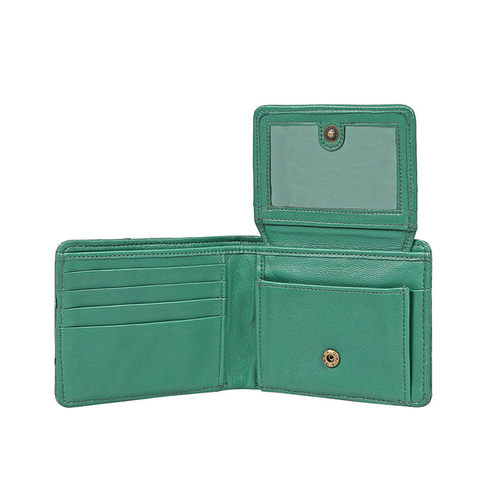 Kubera W1 Green Leather Bi-Fold Wallet