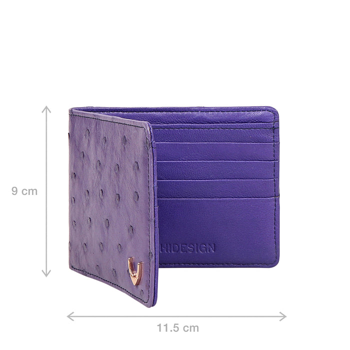 Kubera W2 Blue Leather Bi-Fold Wallet