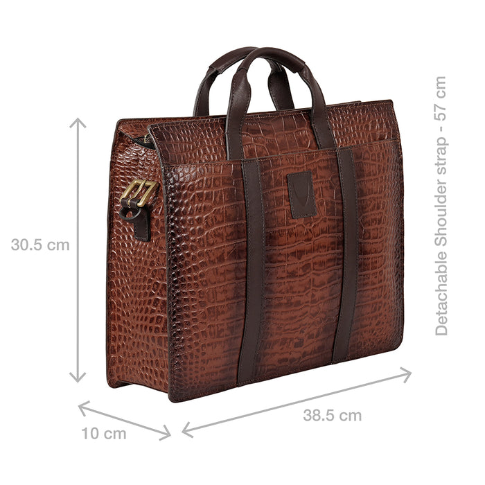 Kurosawa 02 Tan Leather  Briefcase