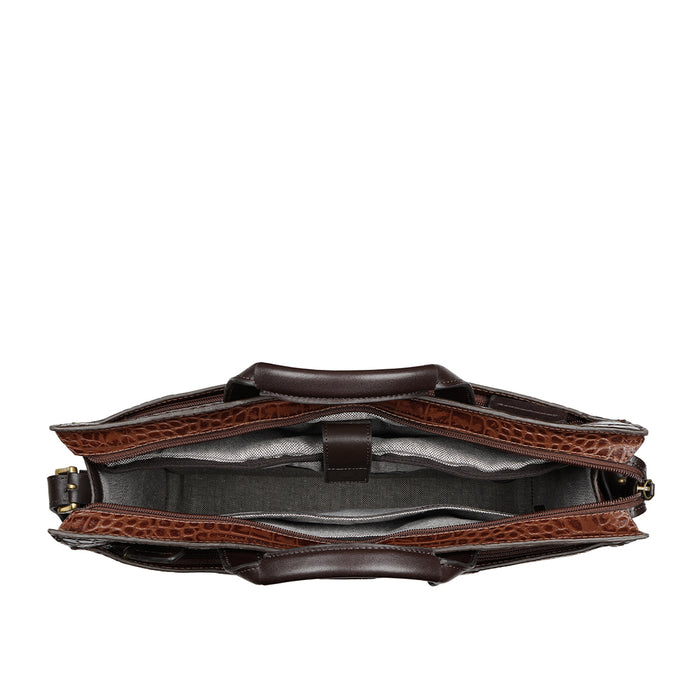 Kurosawa 02 Tan Leather  Briefcase