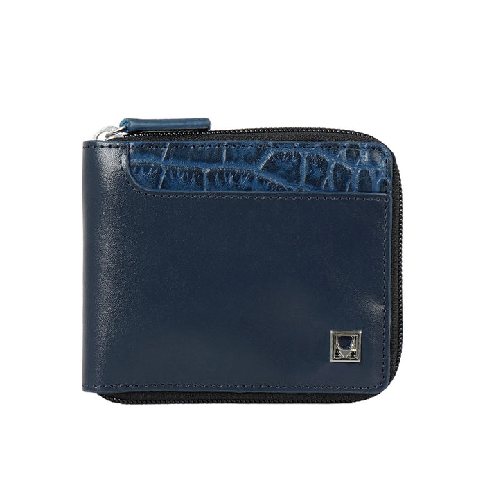 Kurosawa W1 Blue Leather Bi-Fold Wallet