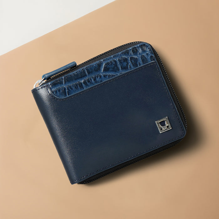 Kurosawa W1 Blue Leather Bi-Fold Wallet