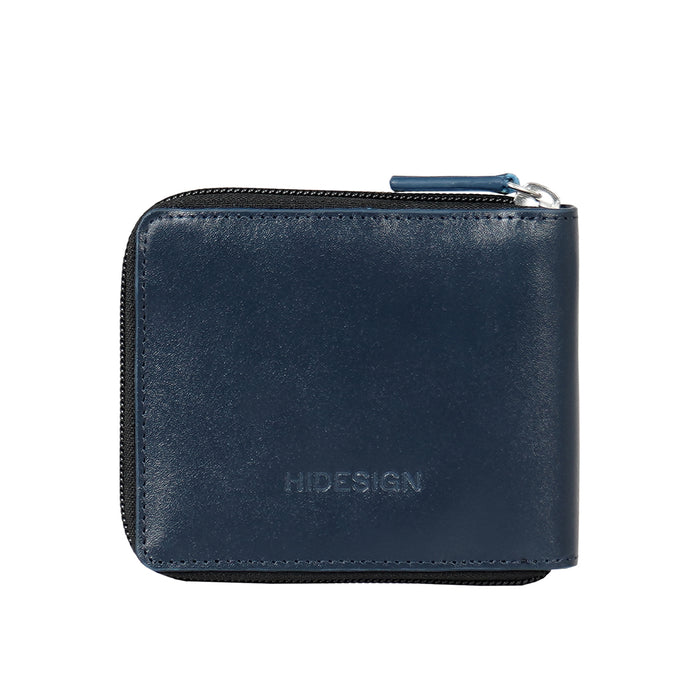 Kurosawa W1 Blue Leather Bi-Fold Wallet