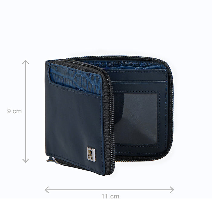 Kurosawa W1 Blue Leather Bi-Fold Wallet