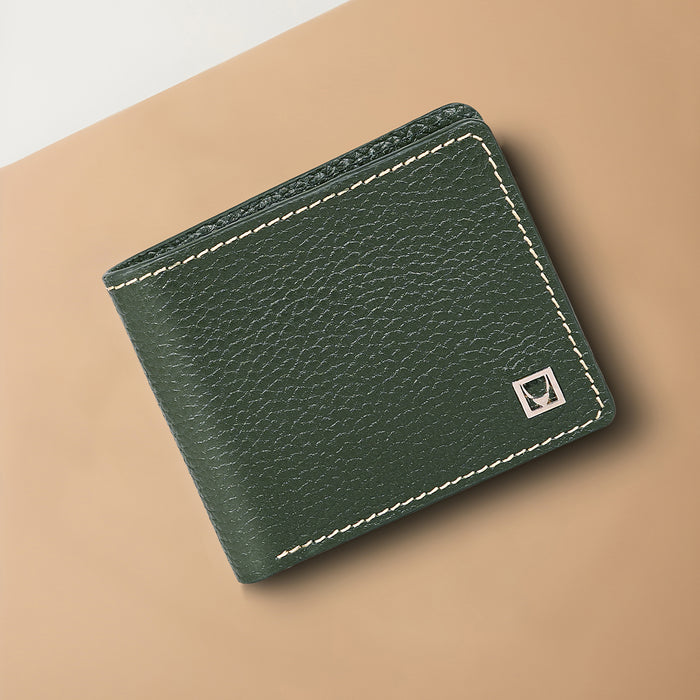 Kurosawa W2 Green Leather Bi-Fold Wallet