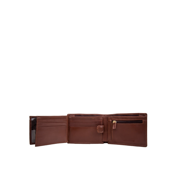 L103 N  Tan Leather Bi-Fold Wallet