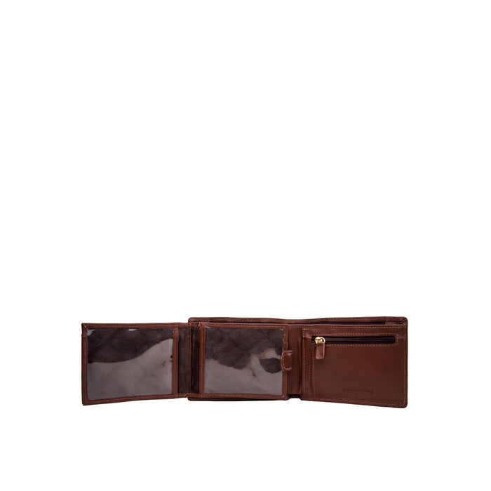 L103 N  Tan Leather Bi-Fold Wallet