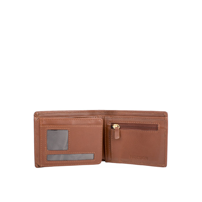 L104 N  Tan Leather Bi-Fold Wallet