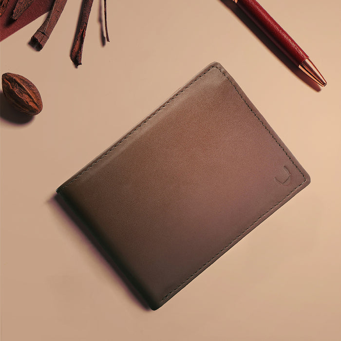 L104 N  Tan Leather Bi-Fold Wallet