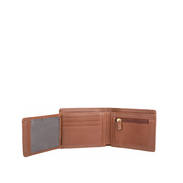 L104 N  Tan Leather Bi-Fold Wallet