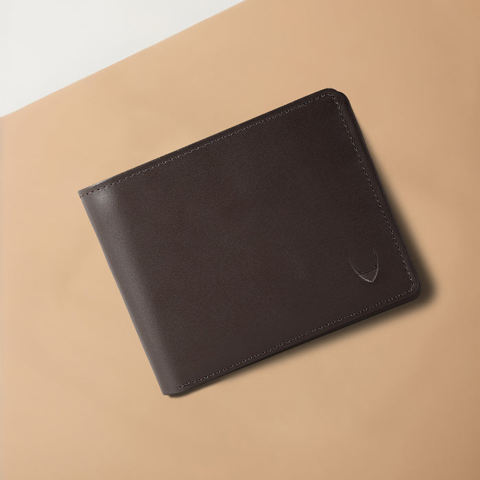 L107 N  Brown Leather Bi-Fold Wallet