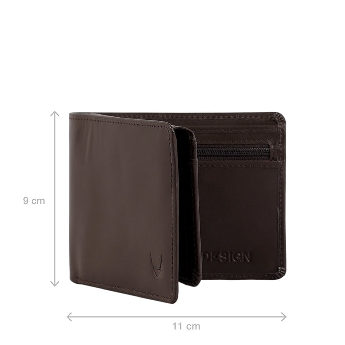 L107 N  Brown Leather Bi-Fold Wallet