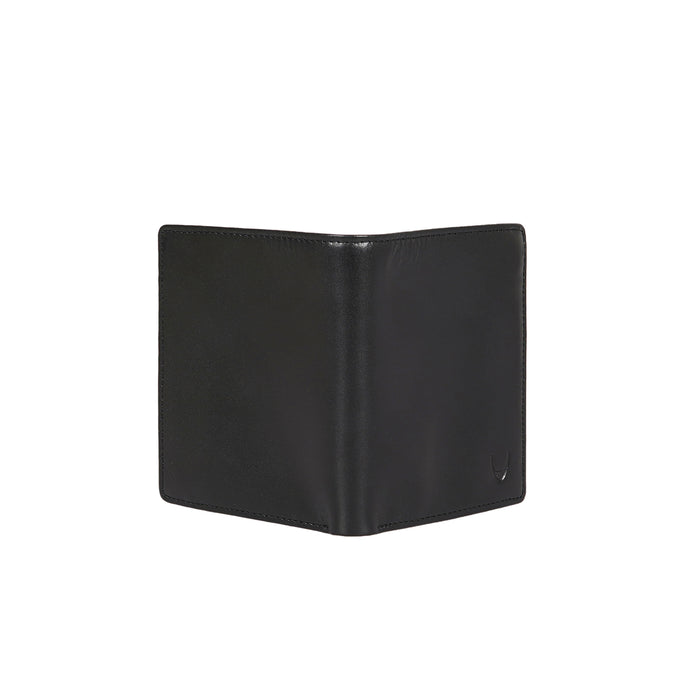 L108 N  Black Leather Bi-Fold Wallet