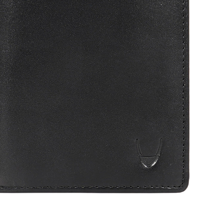 L108 N  Black Leather Bi-Fold Wallet