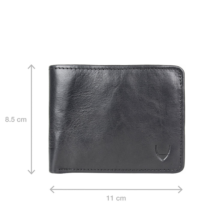 L109 N  Black Leather Bi-Fold Wallet
