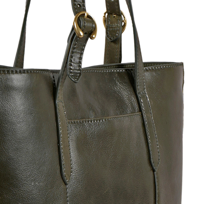 La Plata 01 Green Leather Shoulder Bag