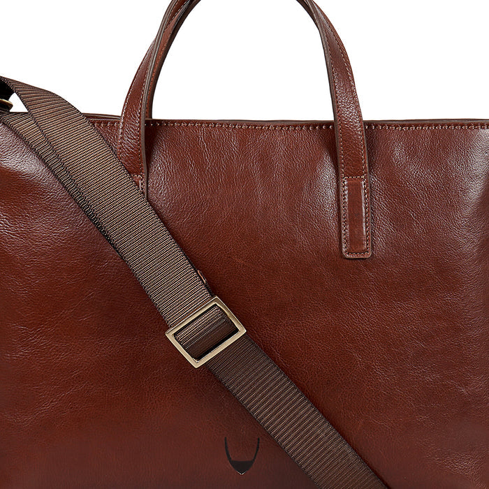 La Plata 02 Tan Leather Laptop Bag