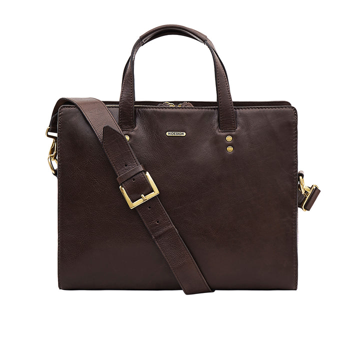 La Plata 03 Dark Brown Leather  Laptop Bag