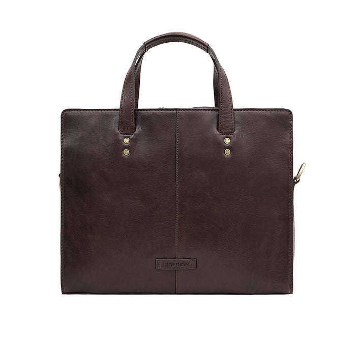 La Plata 03 Dark Brown Leather  Laptop Bag