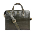 La Plata 03 Green Leather  Laptop Bag