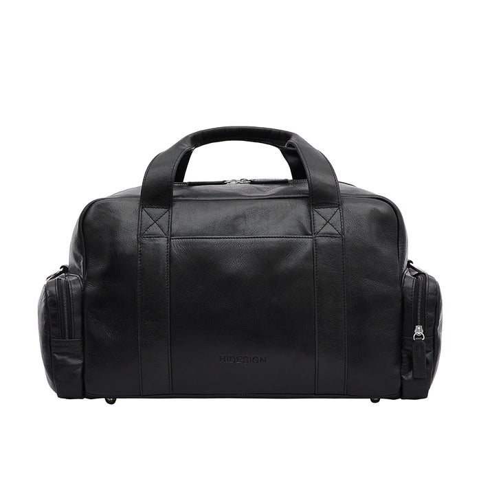 La Plata 04 Black Leather  Duffle Bag