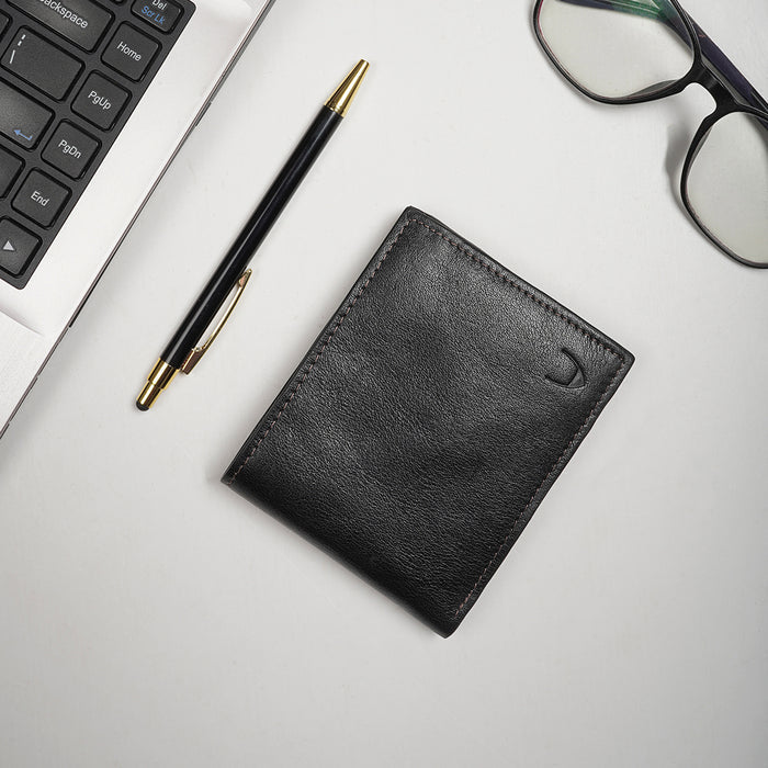 La Plata W1 Black Leather Bi-Fold Wallet