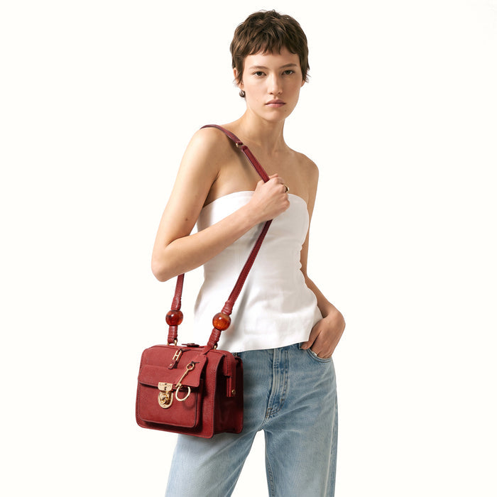 Lafayette 01 Red Leather Sling Bag