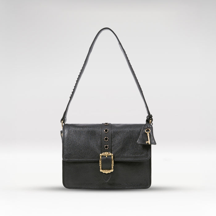 Lafayette 02 Black Leather Shoulder Bag