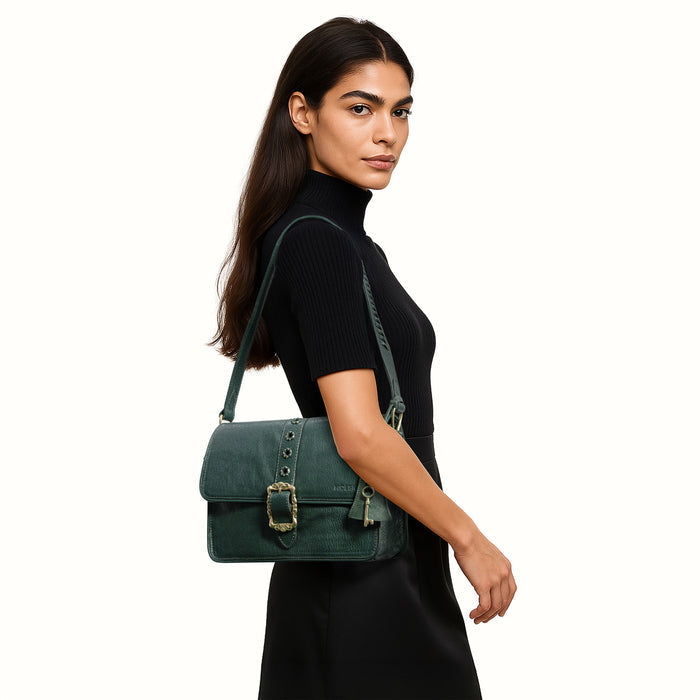 Lafayette 02 Olive Leather Shoulder Bag