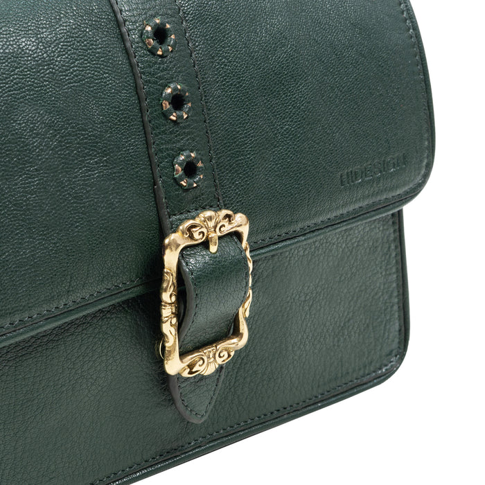 Lafayette 02 Olive Leather Shoulder Bag
