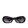 Laguna Women's Black Retro Oval Sunglasses